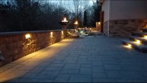 Patio Water Feature Landscape Lighting